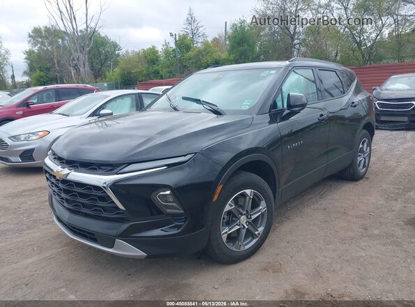 3GNKBCR45RS141119 2024 CHEVROLET BLAZER Black Առջևի ձախ երեք քառորդ տեսարան