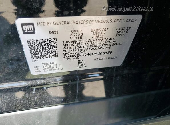 3GNKBCR46PS208159 2023 CHEVROLET BLAZER Black 