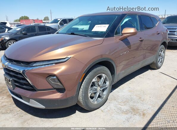3GNKBCR4XPS193536 2023 CHEVROLET BLAZER Brown წინა მარცხენა ხედი სამი მეოთხედიდან