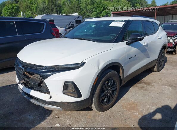 3GNKBCRS8MS544664 2021 CHEVROLET BLAZER White Առջևի ձախ երեք քառորդ տեսարան