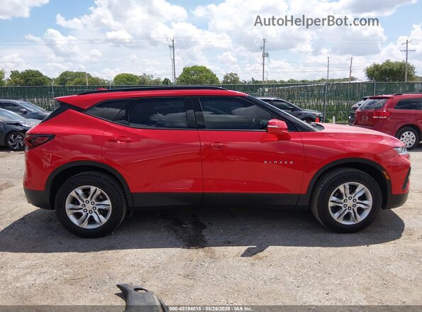 3GNKBCRS8MS554613 2021 CHEVROLET BLAZER Red უკანა სალონის ხედი