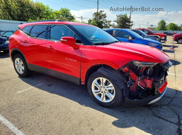3GNKBCRS9MS557598 2021 CHEVROLET BLAZER Red Передня права чверть