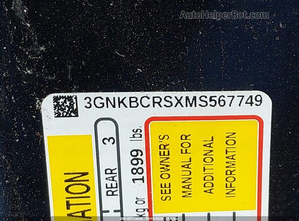 3GNKBCRSXMS567749 2021 CHEVROLET BLAZER Black Вид підкапотного простору