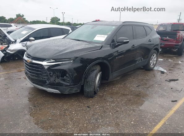 3GNKBDRS3MS560308 2021 CHEVROLET BLAZER Black წინა მარცხენა ხედი სამი მეოთხედიდან