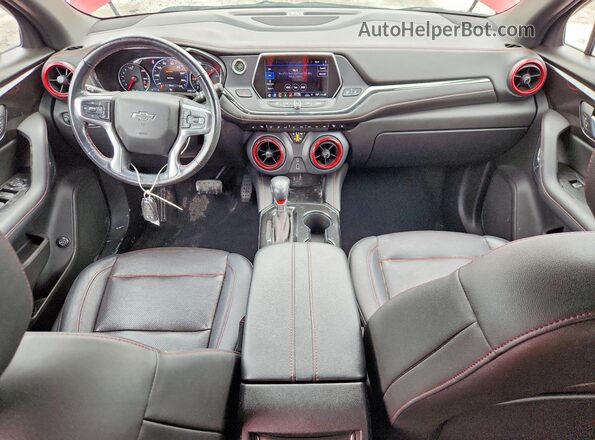 3GNKBERS0KS667447 2019 CHEVROLET BLAZER Red Вид панелі приладів