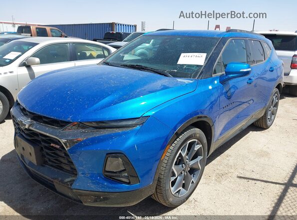3GNKBERS0LS650908 2020 CHEVROLET BLAZER Blue წინა მარცხენა ხედი სამი მეოთხედიდან