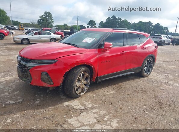 3GNKBERS3KS703759 2019 CHEVROLET BLAZER Red Առջևի ձախ երեք քառորդ տեսարան