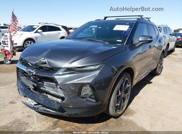 3GNKBERS6MS557294 2021 CHEVROLET BLAZER Gray Vista tres cuartos delantera izquierda