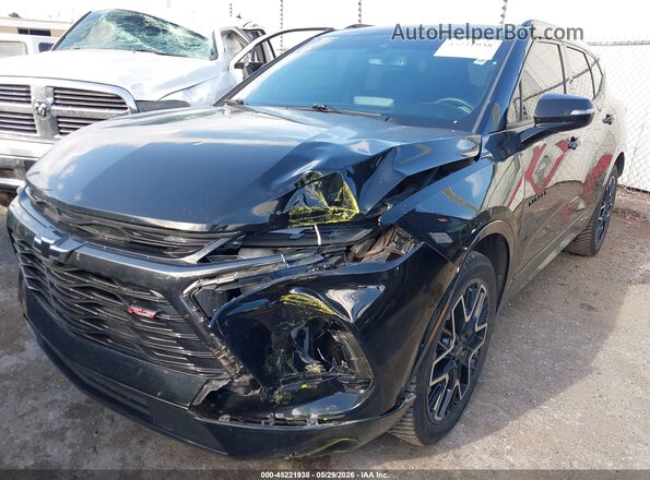 3GNKBERS6PS138138 2023 CHEVROLET BLAZER Black Առջևի ձախ երեք քառորդ տեսարան