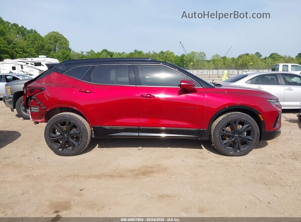 3GNKBERS7NS164499 2022 CHEVROLET BLAZER Red უკანა სალონის ხედი