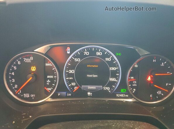3GNKBERS8LS725273 2020 CHEVROLET BLAZER Silver Instrument cluster view