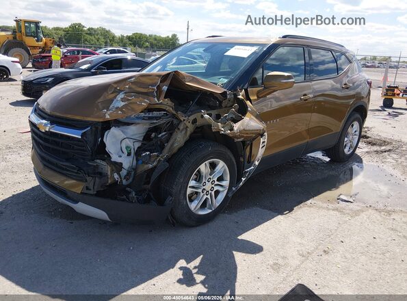 3GNKBGRS1KS613974 2019 CHEVROLET BLAZER Brown Передня ліва чверть