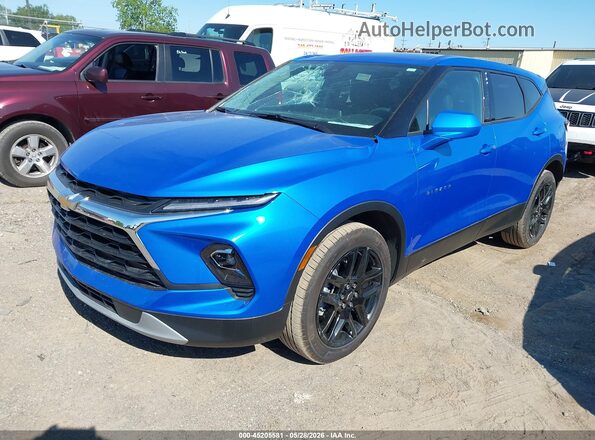 3GNKBHR41SS273278 2025 CHEVROLET BLAZER Blue Առջևի ձախ երեք քառորդ տեսարան