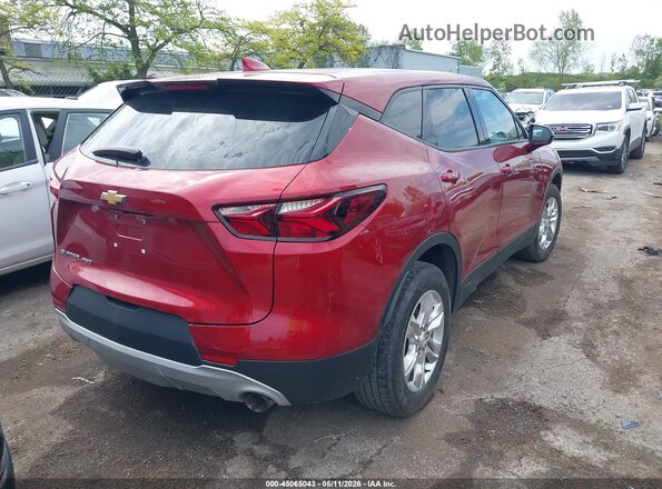 3GNKBHR43NS132507 2022 CHEVROLET BLAZER Red Rear right