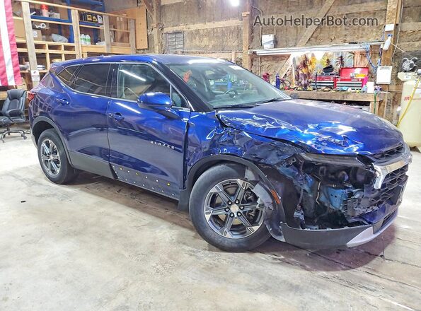 3GNKBHR4XPS115044 2023 CHEVROLET BLAZER Blue Передня права чверть