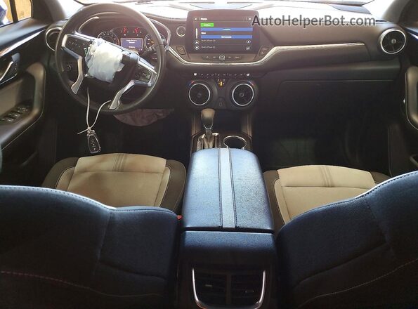 3GNKBHR4XPS115044 2023 CHEVROLET BLAZER Blue Вид панелі приладів