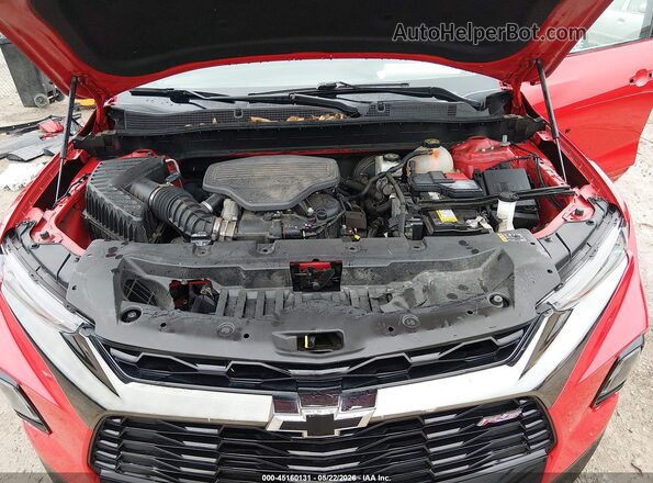 3GNKBKRS1MS520362 2021 CHEVROLET BLAZER Red Հետևի տեսք
