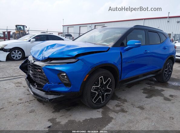 3GNKBKRS6TS125544 2026 CHEVROLET BLAZER Blue წინა მარცხენა ხედი სამი მეოთხედიდან