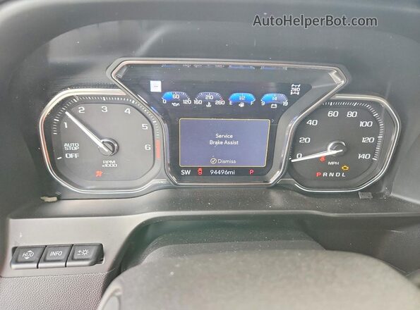 3GTP9EEL6KG191118 2019 GMC SIERRA White Instrument cluster view
