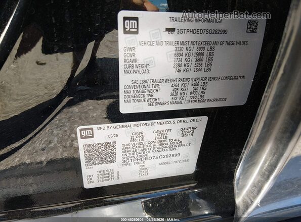 3GTPHDED7SG282999 2025 GMC SIERRA Black Engine compartment view
