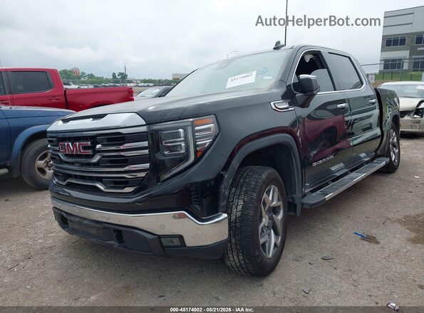 3GTPHDEDXNG638737 2022 GMC SIERRA Black წინა მარცხენა ხედი სამი მეოთხედიდან
