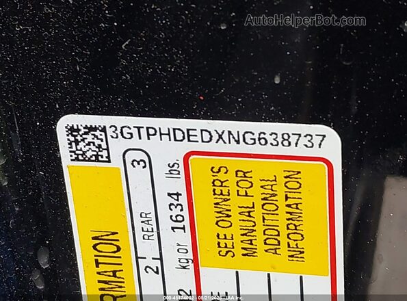 3GTPHDEDXNG638737 2022 GMC SIERRA Black ძრავის განყოფილების ხედი
