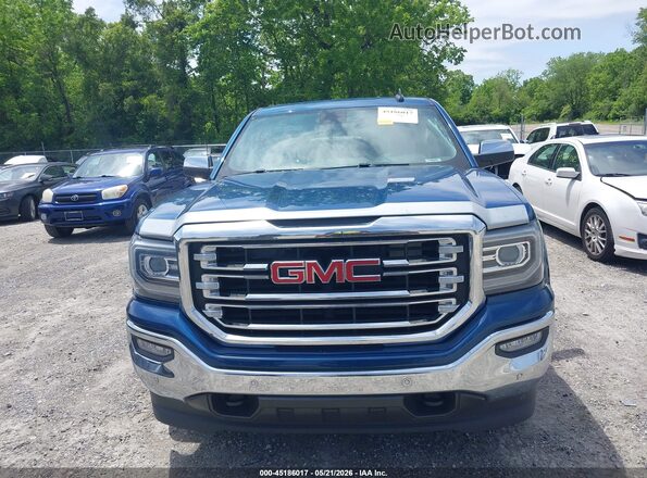 3GTU2NEC2JG546419 2018 GMC SIERRA Blue Вид панелі приладів