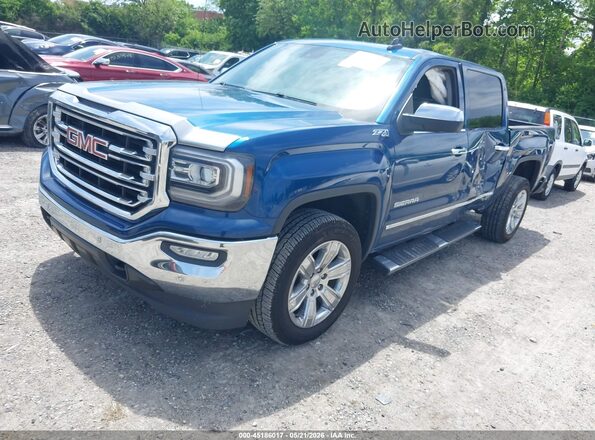 3GTU2NEC2JG546419 2018 GMC SIERRA Blue Передня ліва чверть