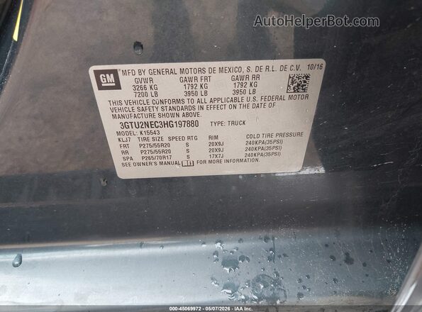 3GTU2NEC3HG197880 2017 GMC SIERRA Green 