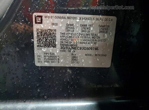 3GTU2NEC8JG509746 2018 GMC SIERRA Синий 