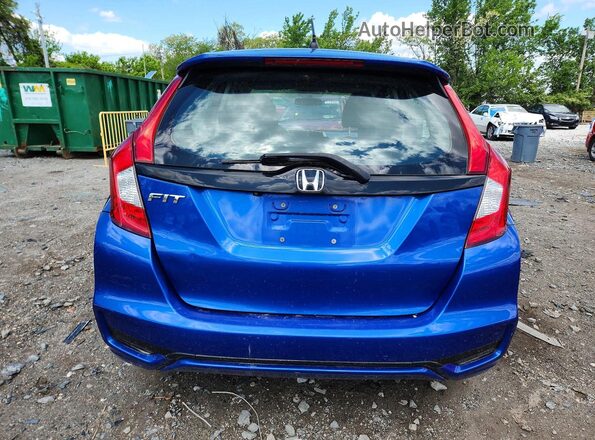3HGGK5H44KM701641 2019 HONDA FIT Blue Вид ззаду