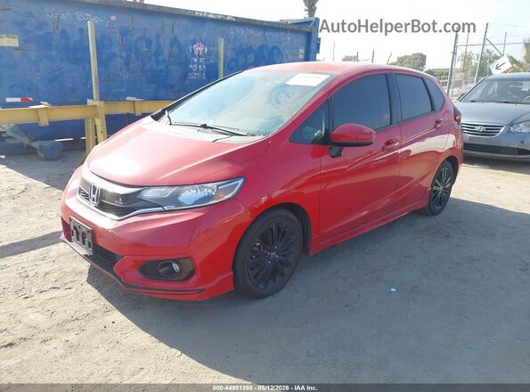 3HGGK5H63JM717510 2018 HONDA FIT Red Առջևի ձախ երեք քառորդ տեսարան