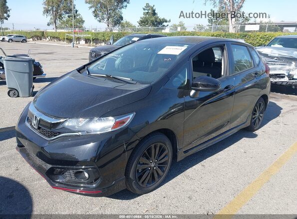 3HGGK5H65LM725398 2020 HONDA FIT Black Առջևի ձախ երեք քառորդ տեսարան