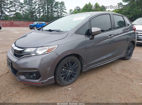 3HGGK5H67JM707322 2018 HONDA FIT Gray წინა მარცხენა ხედი სამი მეოთხედიდან
