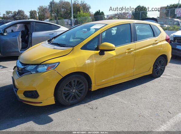 3HGGK5H76JM703500 2018 HONDA FIT Желтый Передняя левая четверть