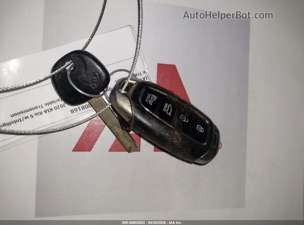 3KPA24AD0LE355303 2020 KIA RIO Black Vista del salpicadero