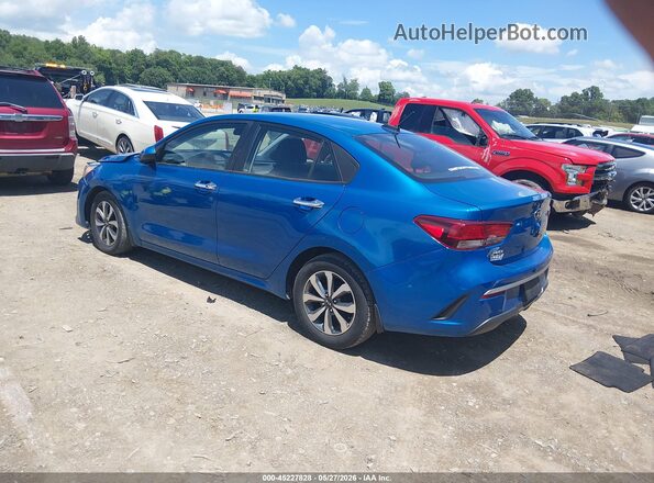3KPA24AD3ME410649 2021 KIA RIO Blue Rear left