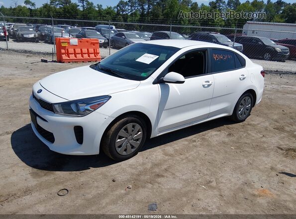 3KPA24AD4LE328329 2020 KIA RIO White Առջևի ձախ երեք քառորդ տեսարան