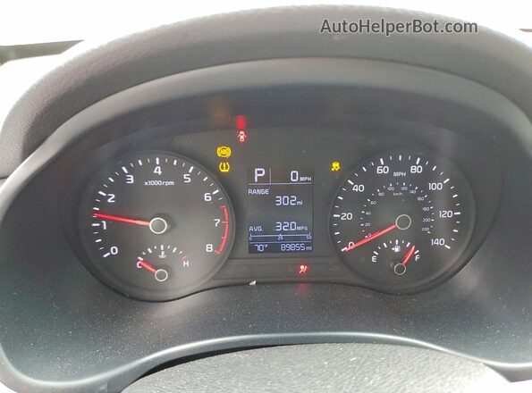 3KPA24AD5LE298936 2020 KIA RIO Gray Widok zestawu wskaźników