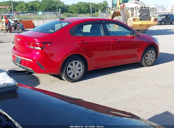 3KPA24AD5PE521840 2023 KIA RIO Red Առջևի ձախ երեք քառորդ տեսարան