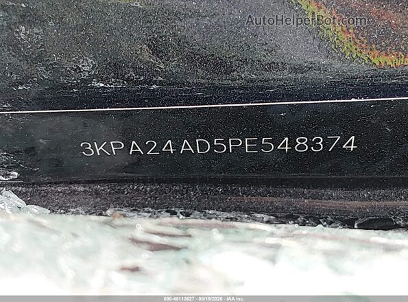 3KPA24AD5PE548374 2023 KIA RIO Black ძრავის განყოფილების ხედი