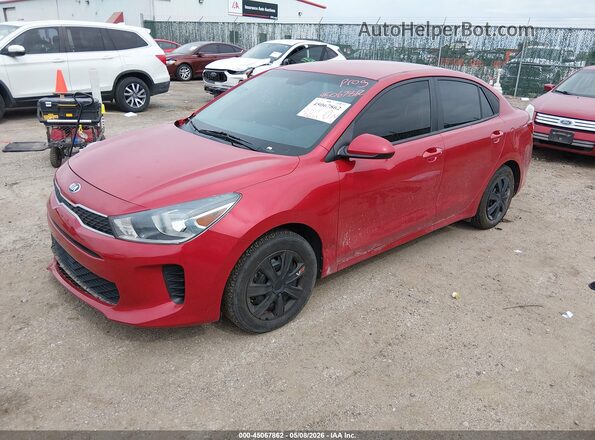 3KPA24AD6LE321883 2020 KIA RIO Red Առջևի ձախ երեք քառորդ տեսարան