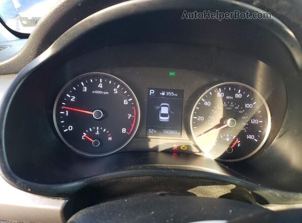 3KPA24AD6LE330163 2020 KIA RIO Blue Widok zestawu wskaźników