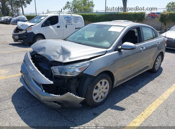 3KPA24AD6NE439600 2022 KIA RIO Gray Передня ліва чверть