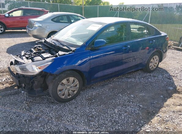 3KPA24AD7LE289168 2020 KIA RIO Blue Vista tres cuartos delantera izquierda