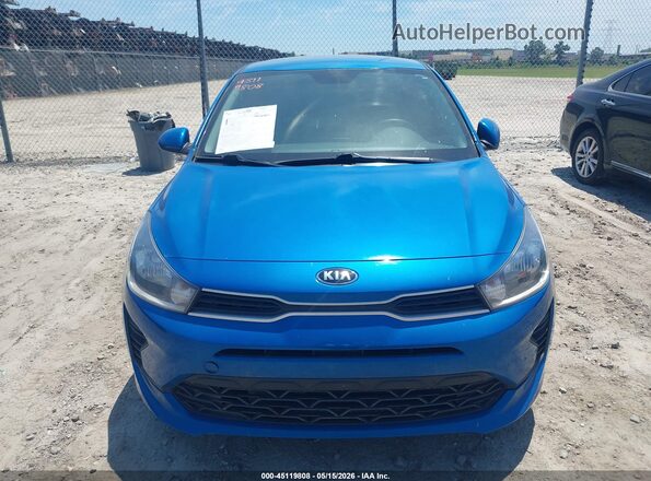 3KPA24AD8ME376742 2021 KIA RIO Blue ხელსაწყოთა პანელის ხედი