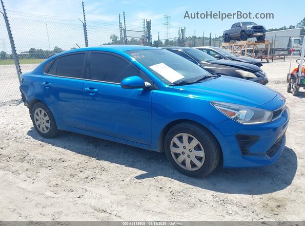3KPA24AD8ME376742 2021 KIA RIO Blue უკანა სალონის ხედი