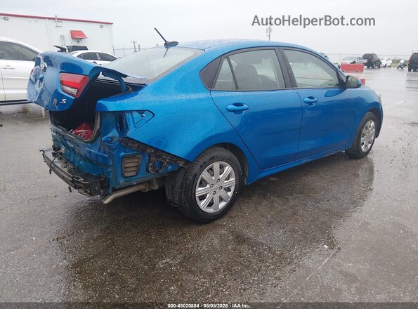 3KPA24AD8ME378734 2021 KIA RIO Blue Trasero derecho
