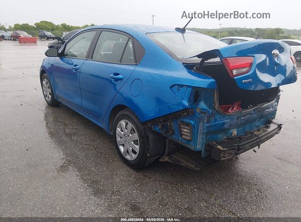 3KPA24AD8ME378734 2021 KIA RIO Blue Trasero izquierdo