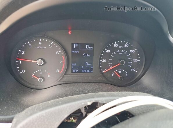 3KPA24AD9LE328262 2020 KIA RIO Black ხელსაწყოთა პანელის ხედი
